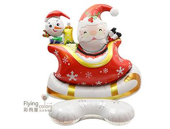 ஐ站立聖誕雪橇鋁箔氣球(成品:112*95*56cm)