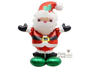 ஐ四輪站立伸手聖誕老人鋁箔氣球(成品:108*97cm)
