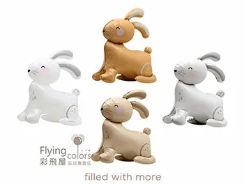 ஐ4D立體站立兔子鋁箔氣球 四款顏色