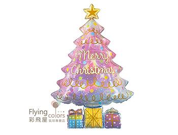 ஐ小造型迷你炫彩聖誕樹鋁箔氣球(44*31cm)