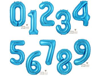 40吋[藍  色]數字氣球0~9 (101cm)