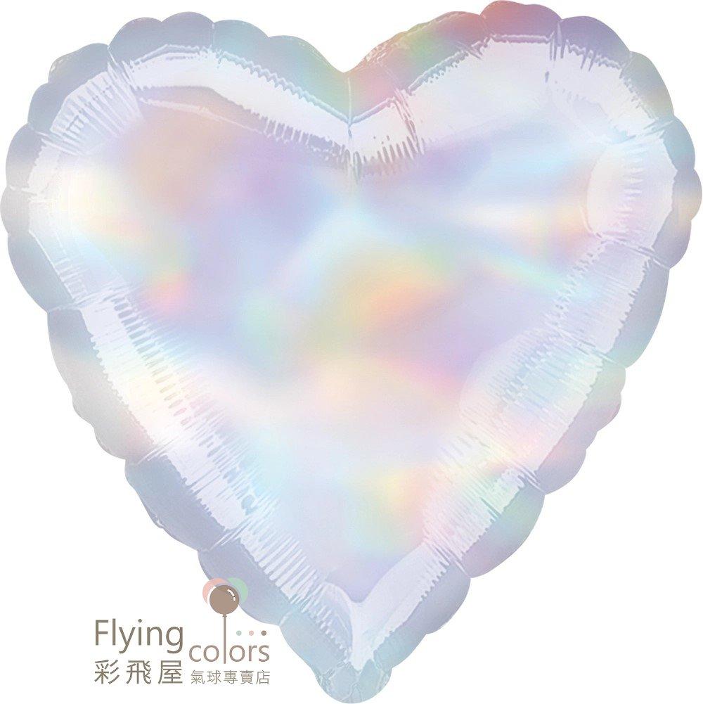 25092-19吋心形-亮麗 白Iridescent-Heart.jpg