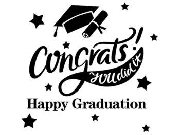 「轉印貼紙」Happy Graduation 透明波波球、泡泡球、持久球-畢業氣球專用轉印貼紙