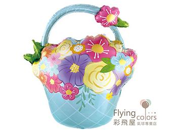 母親節卡通花籃鋁箔氣球[淺藍色](61*52cm)