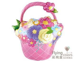 母親節卡通花籃鋁箔氣球[粉紅色](61*52cm)