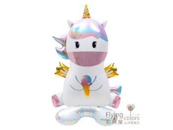 ஐ站立底座獨角獸鋁箔氣球(58*38cm)