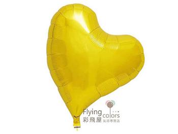 14吋歪歪心 甜心(偏心)鋁箔氣球-世界上漂浮時間最長的氣球[金色](37*40cm)