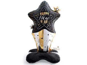 ஐ站立新年流星鋁箔氣球(148cm)