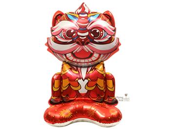ஐ站立醒獅鋁箔氣球[紅色](成品尺寸約149×80cm)