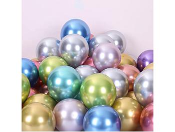 TONGLE 12吋金屬色圓形氣球[混合色](50入/包) Chrome Balloons 中國製