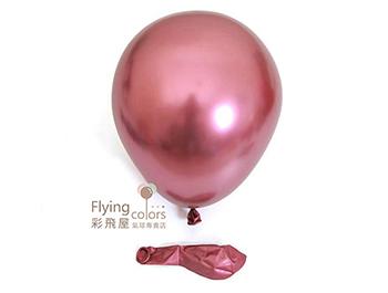 TONGLE 12吋金屬色圓形氣球[深紅色](50入/包) Chrome Balloons 中國製
