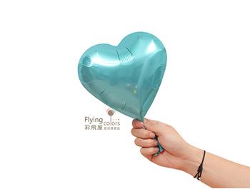ஐ10吋鋁箔心形-自動封口[珠光淺藍色]