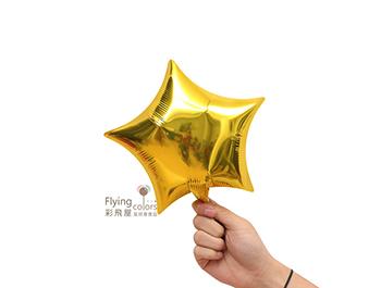 ஐ10吋鋁箔星形-自動封口[金色](25*25cm)