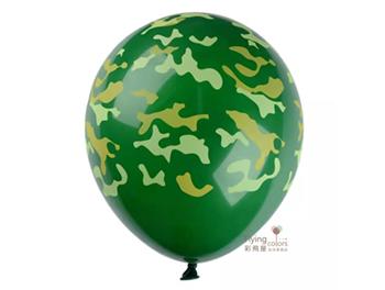 11吋 迷彩印花乳膠氣球(50顆/包） 坦克 軍事 露營 野戰派對佈置
