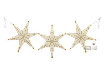 ஐ20吋香檳色串連星星鋁箔氣球(50cm)