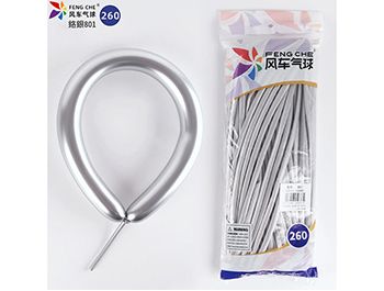 260長條鉻金屬氣球-風車牌[鉻銀色](100入/包)