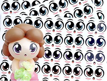 迷你系列-*定位版*清純無辜-360/5吋圓球專用 ✵轉印貼紙✵(25組)