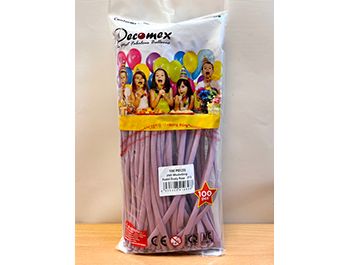 260長條標準面氣球-D牌[[迷霧粉色](100顆/包)