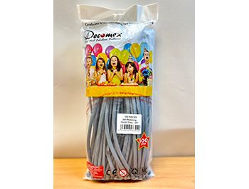 260長條標準面氣球-D牌[灰色](100顆/包)