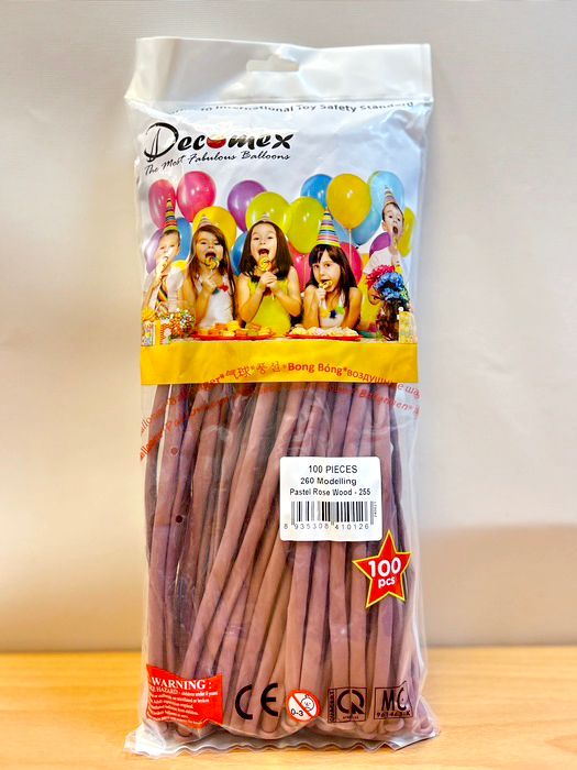 (原圖)260長條氣球-Decomex[豆沙粉](100顆:包)(M260-255) $180.jpg