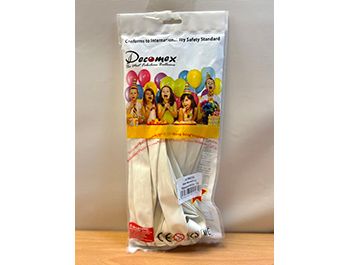 660長條標準面氣球-Decomex[標準白](20顆/包)