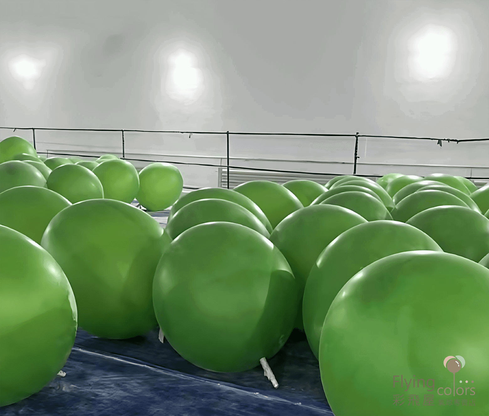 巨型氣球會場佈置 48吋綠色大氣球大量充氣展覽裝飾