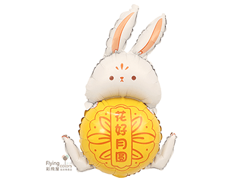 ஐ花月玉兔鋁箔氣球(61*31cm)