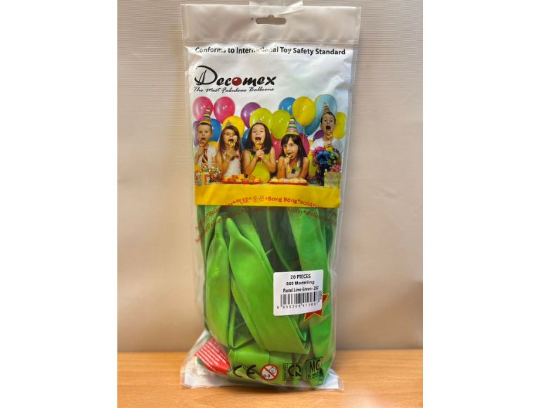 660長條標準面氣球-Decomex[標準萊姆綠](20顆/包)