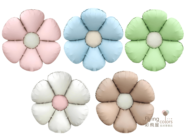 ஐ啞光小雛菊鋁箔氣球[五色](40*50cm）