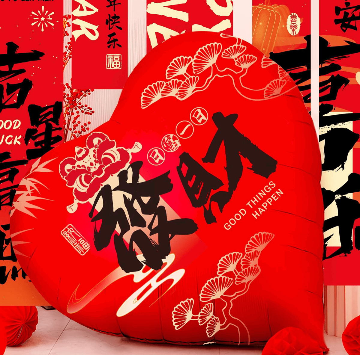 鋁箔氣球(原圖) CE8883  60吋巨大心型球 發財_順風順水順財神-雙面不同圖案鋁箔氣球(150cm) $105.png