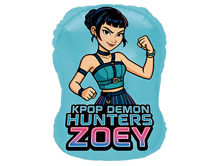 獵魔女團握拳ZOEY鋁箔氣球[藍色](56*39cm)