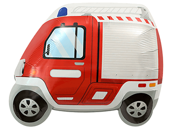 Q版消防車鋁箔氣球(58*50cm)