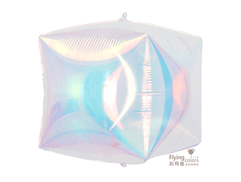 22吋透明炫彩立方體氣球(55cm)