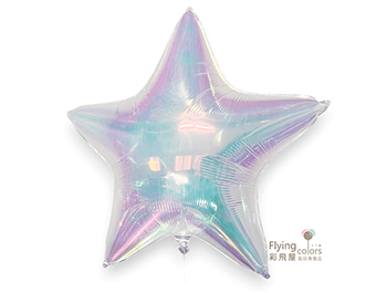 32吋透明炫彩五角星氣球(81*81cm)
