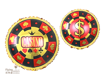 18吋Casino賭場派對鋁箔氣球(45cm)