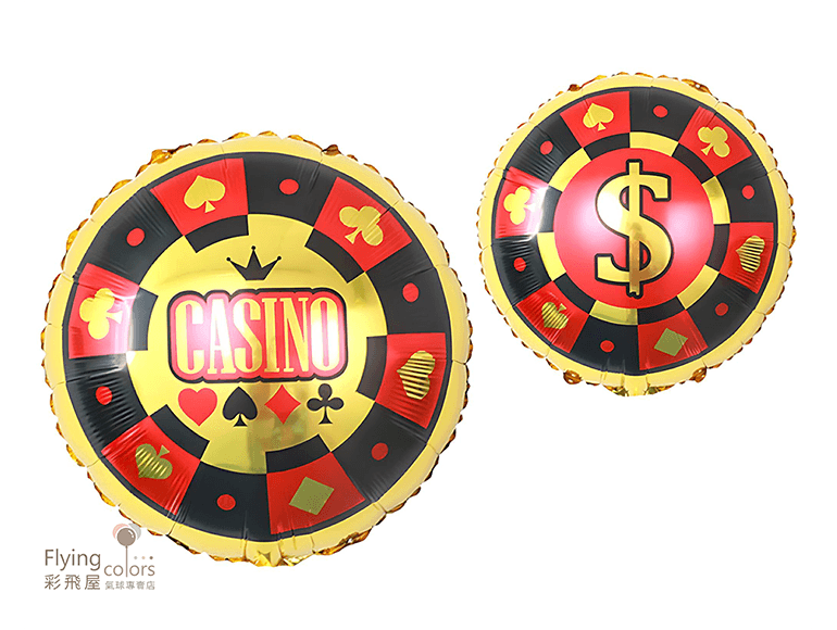 18吋Casino賭場派對鋁箔氣球(45cm)