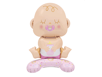 ஐ站立底座嬰兒女寶寶氣球(63*36cm)