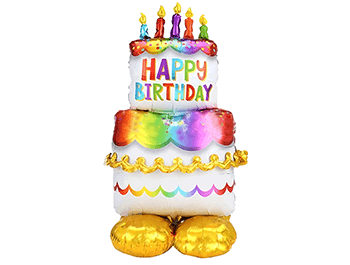 ஐ站立四輪HAPPY BIRTHDAY蛋糕(90*45cm)