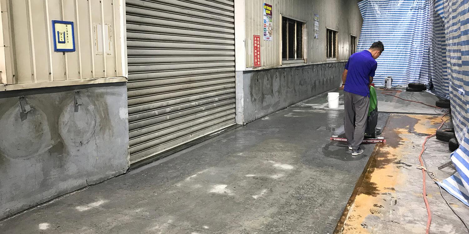 輪胎工廠老舊地坪翻新