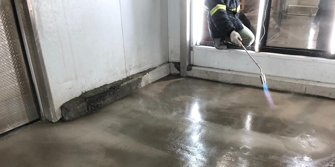 冷凍庫地坪使用超早強砂漿修補
