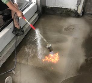 冷凍庫地坪使用超早強砂漿修補