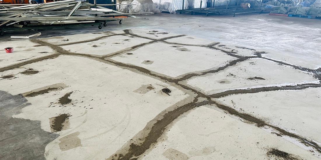 鍵財機械工廠混凝土地坪裂縫修補