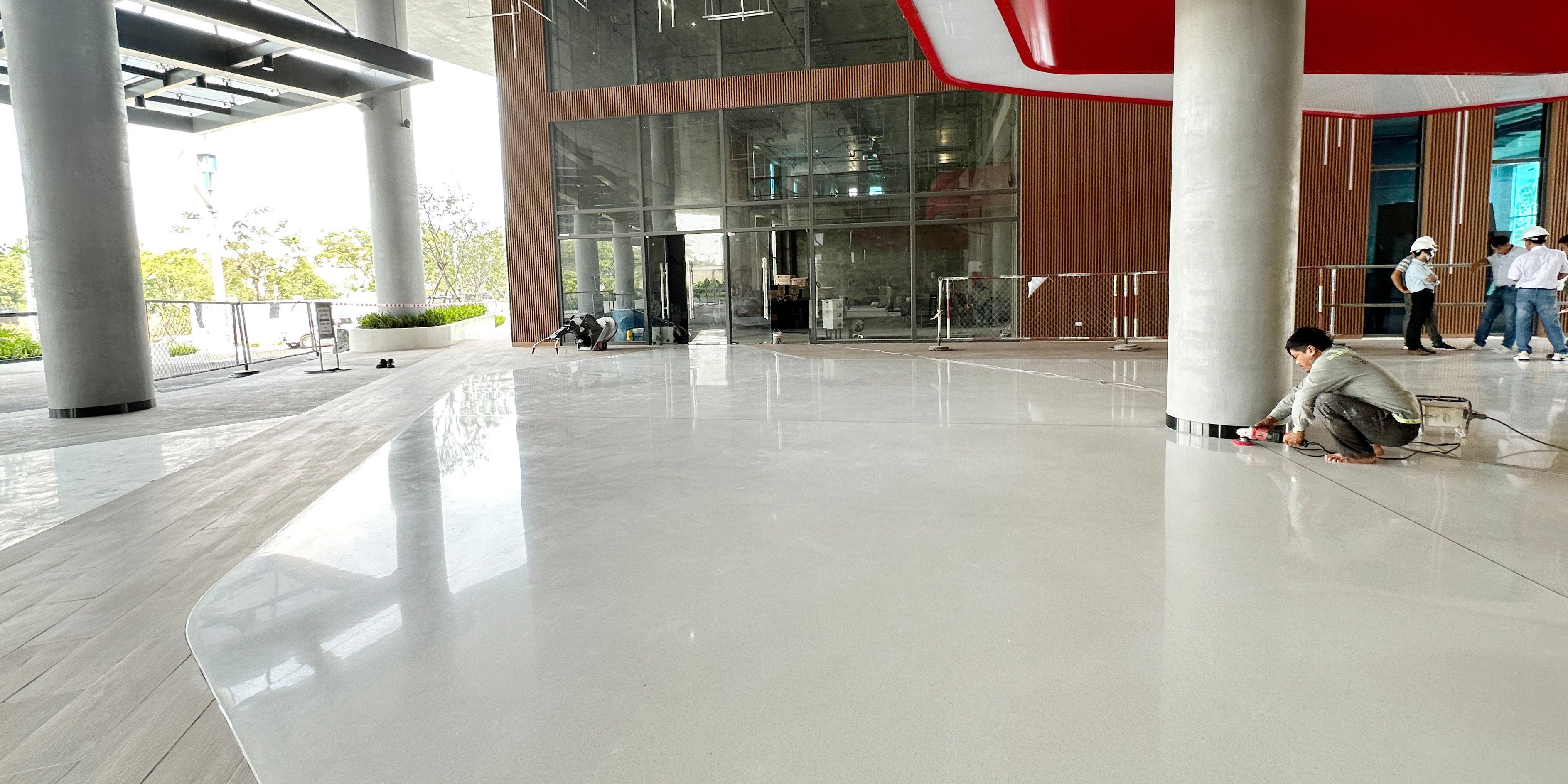 越南HD Bank 水磨石地坪工程
