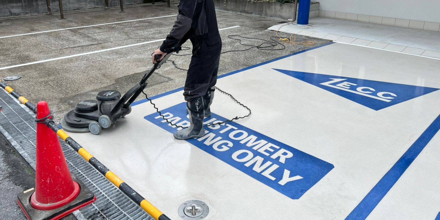 戶外停車場水磨石地坪工程