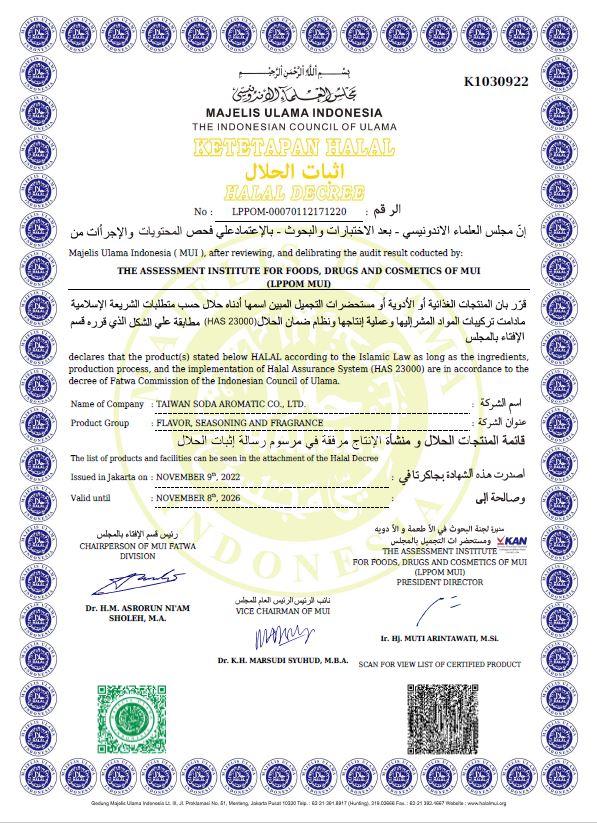 Certificate (HALAL)