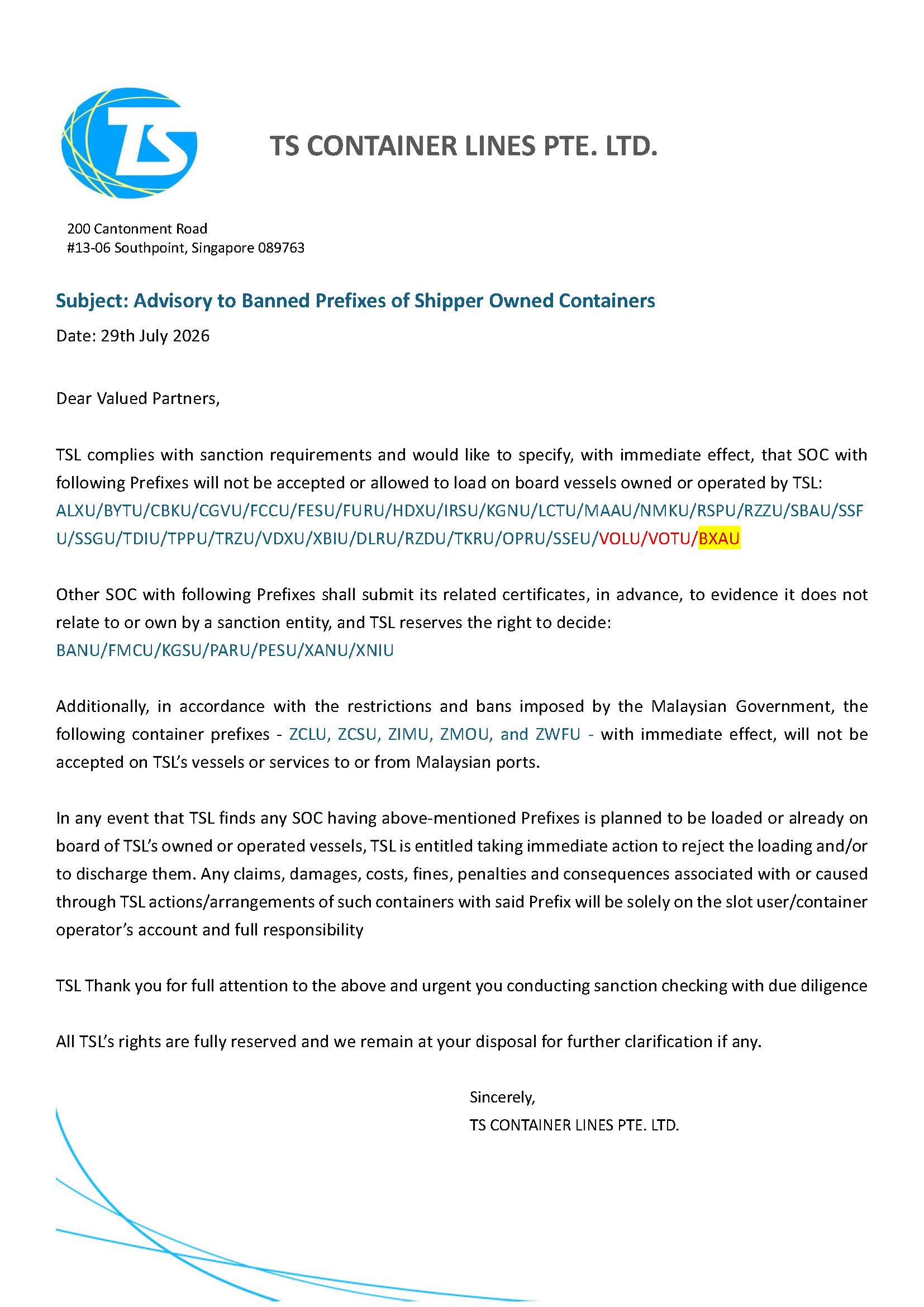 TSL 20260729 - Advisory to Banned Prefixes of Shipper Owned Containers.jpg