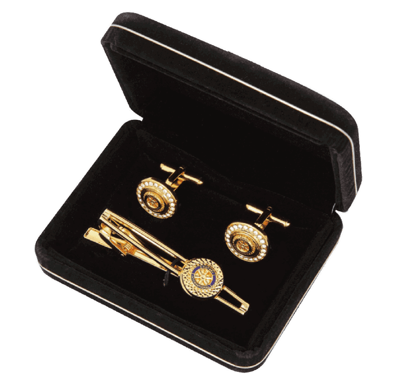 Rotary Club Tie Bar and Cufflink Set