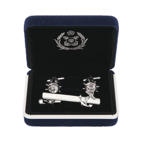 ROC NAVY Tie Bar and Cufflink