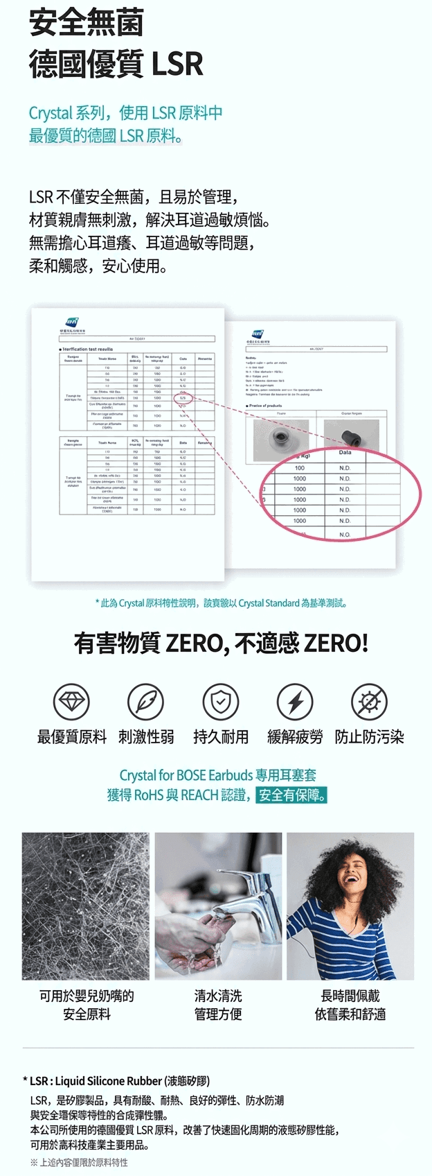AZLA韓國AZLA Crystal 矽膠耳塞 BOSE QC系列專用 產品圖 4