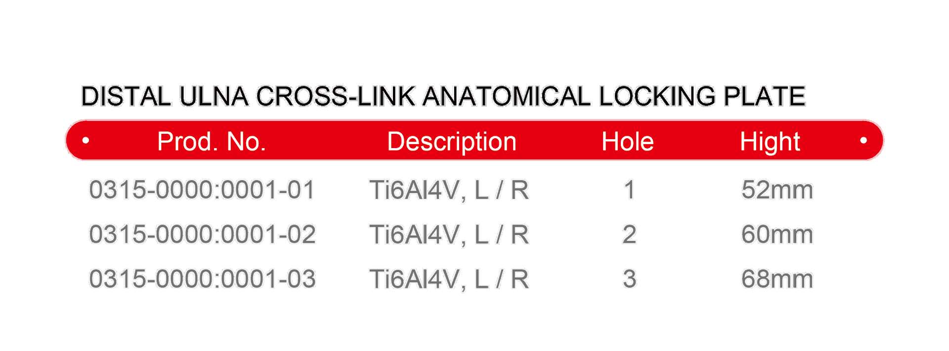 Distal Ulna Cross-Link Anatomical Locking Plate